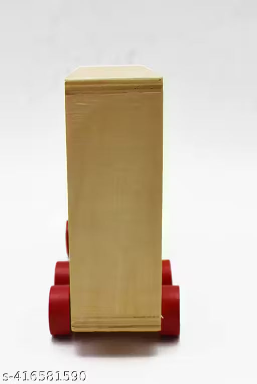 Wooden Learning Toy Car/Train - Educational Toy for Kids with Watch, Abacus, Alphabet - Push and Pull Toy for Boys and Girls
