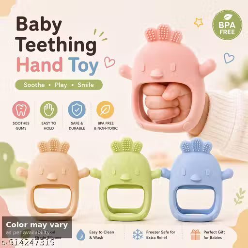 Adorable Silicone Baby Teething Toy - Perfect Baby Shower Gift for Newborn Boys and GirlsPACK OF 1