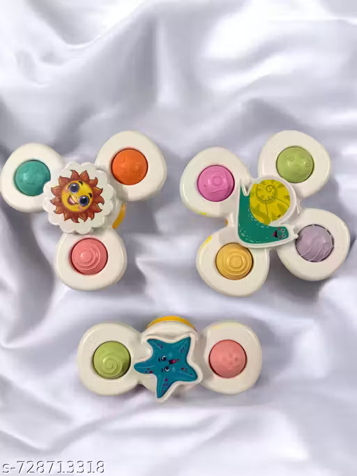 Baby Bathing Buddy Spinner Toy Set of 3 High-Quality Durable Rotating Toy for Small Children