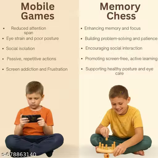 Wooden Memory Chess Game