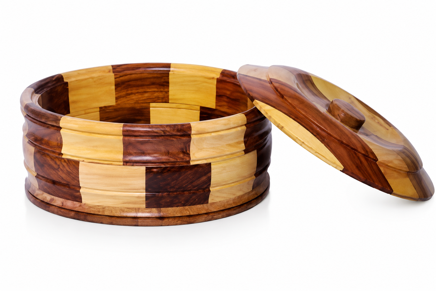 Wooden Chapati Box Natural Finish Wooden Chapati Box for Kitchen