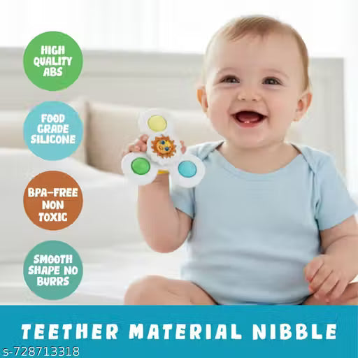 Baby Bathing Buddy Spinner Toy Set of 3 High-Quality Durable Rotating Toy for Small Children