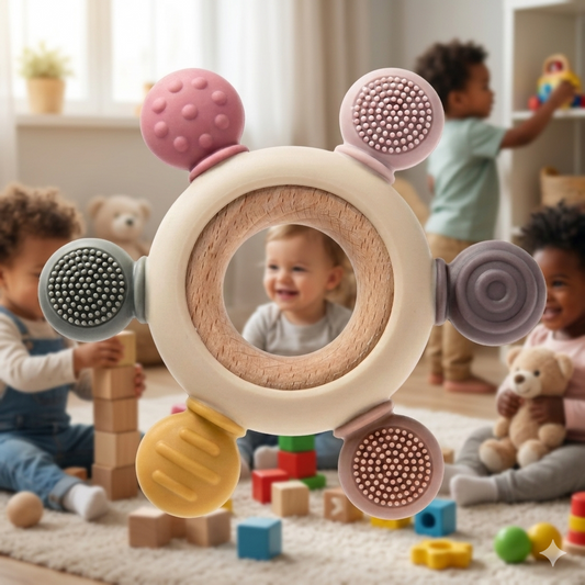 silicon teethers for baby| Baby Teething Toys - Natural Organic Freezer Safe Teether Set, Infant and Toddler