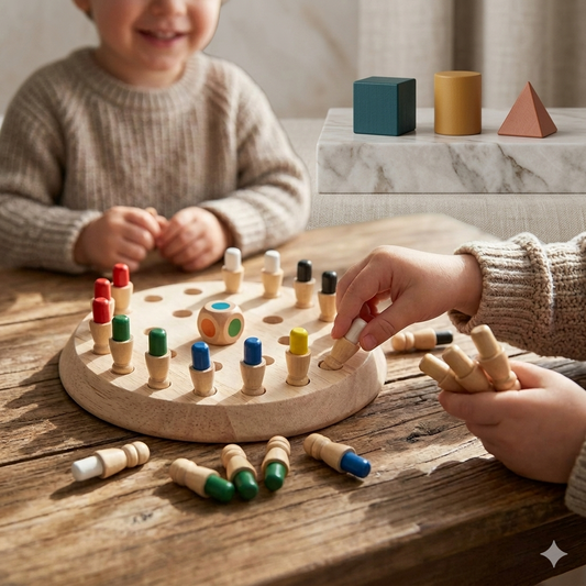 Wooden Memory Chess Game